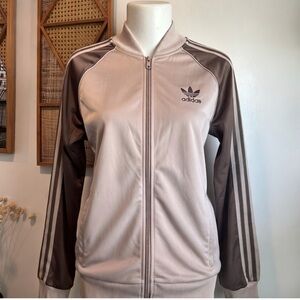 Adidas Beige and Brown Track Jacket